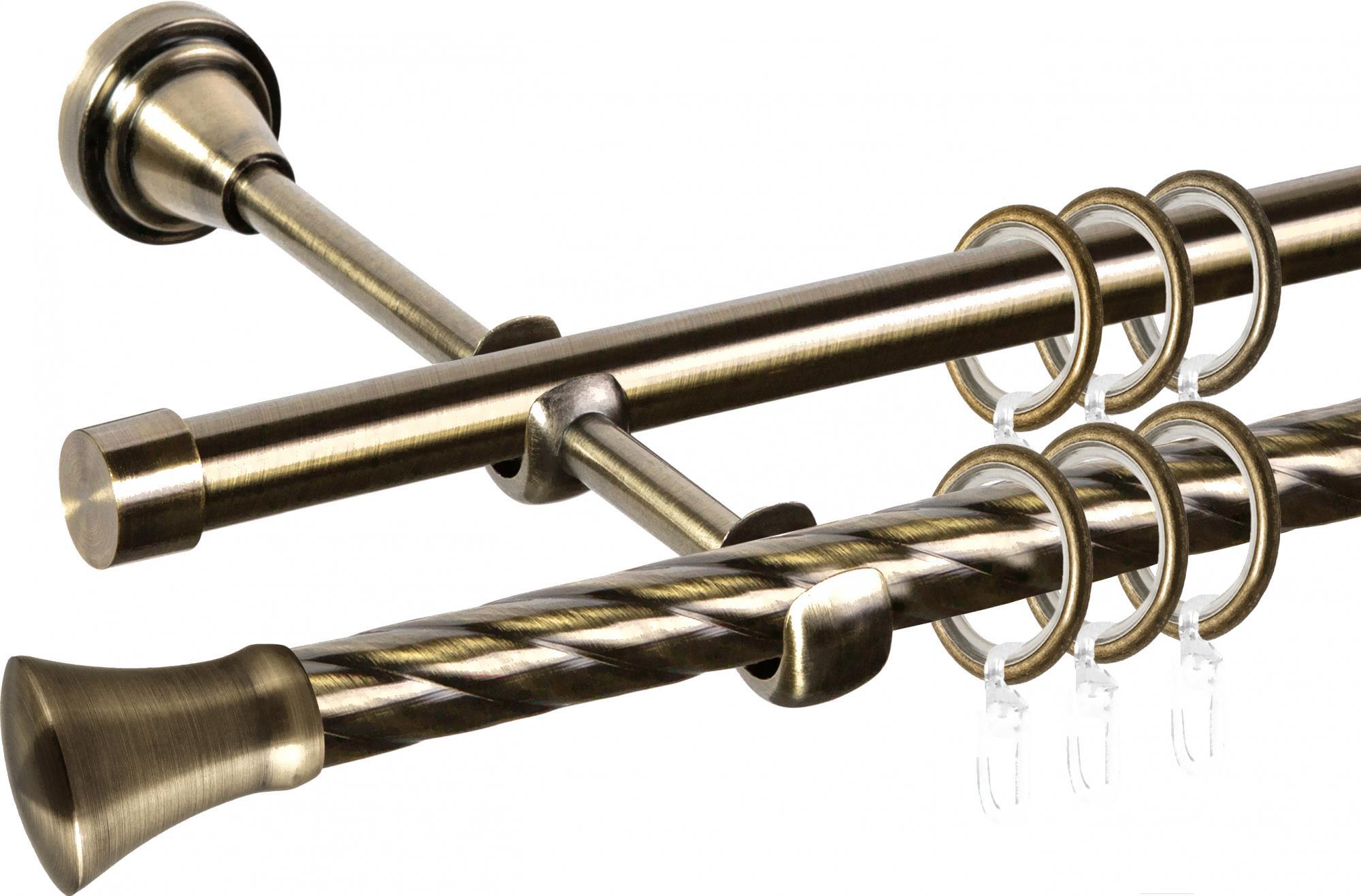 

Карниз АС ФОРОС Grace D16K/16Г + наконечники Монако 3м антик