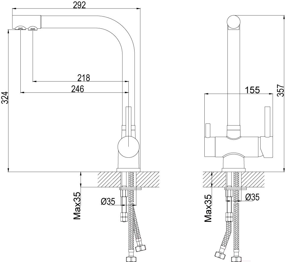 

Смеситель Rossinka Silvermix Z40-25, Z40-25