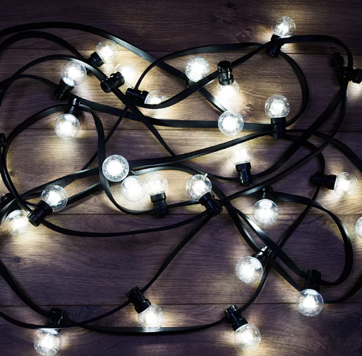

Новогодняя гирлянда Neon-night LED Galaxy Bulb String 10 м белый провод черный [331-325], Готовый набор: Гирлянда LED Galaxy Bulb String, 30 ламп, 10 м, в лампе 6 LED, цвет белый