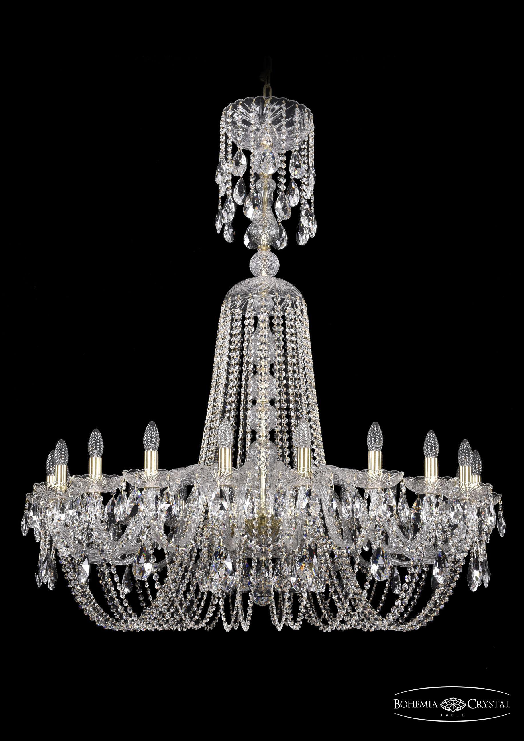 

Подвесная люстра Bohemia Ivele Crystal 1402/20/400/XL-140/G