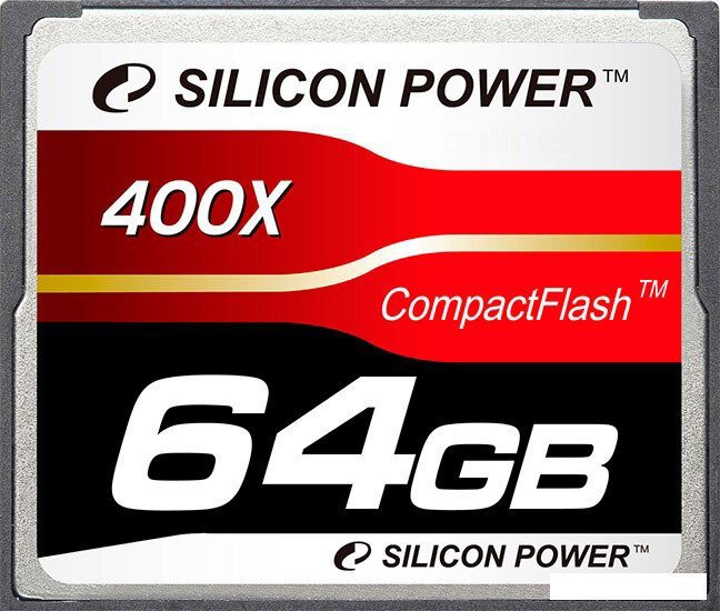 

Карта памяти Silicon-Power CF 64GB 400X [SP064GBCFC400V10], Карта памяти Silicon-Power 400X Professional CompactFlash 64 Гб (SP064GBCFC400V10)