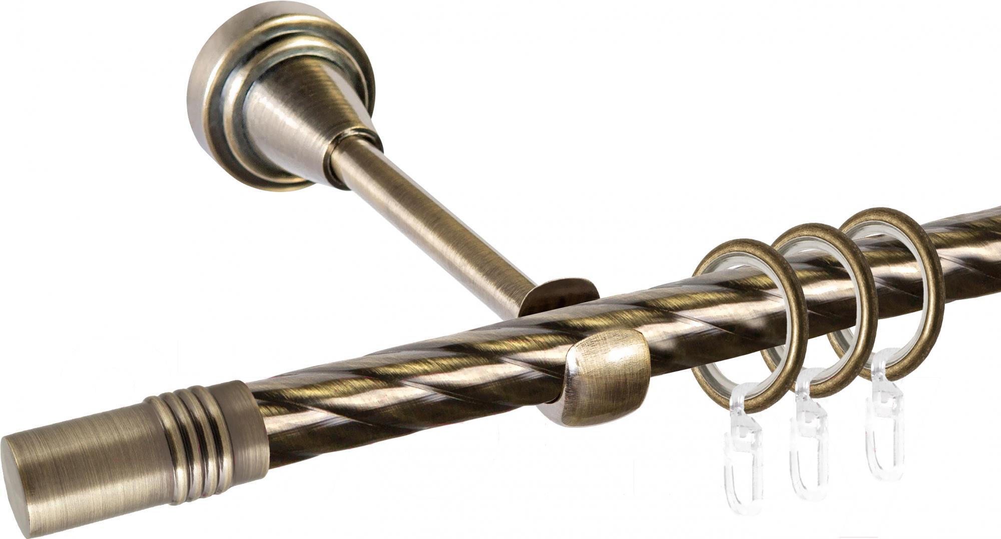 

Карниз АС ФОРОС Grace D16K + наконечники Цилиндр 3м антик