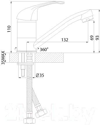 

Смеситель Rossinka Silvermix A35-22U, A35-22U