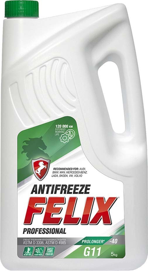 

Антифриз Felix Prolonger G11 до -40°С 5кг зеленый [430206031], Антифриз Felix Prolonger G11 до -40°С 5кг 430206031 зеленый