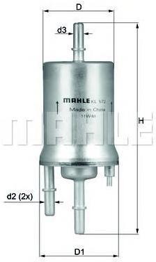 

Топливный фильтр Knecht/Mahle KL572, KL572