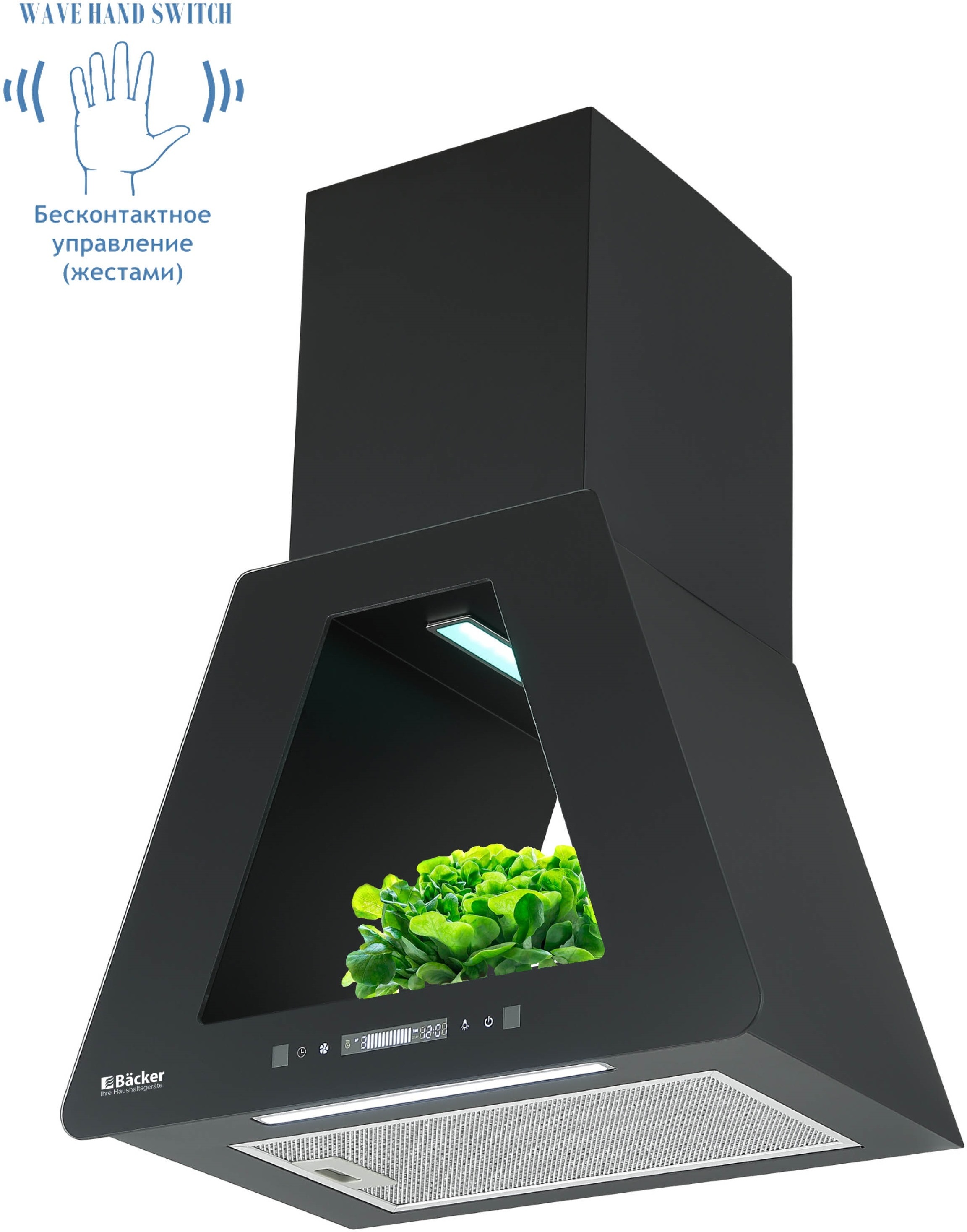 

Вытяжка Backer KH60Е-F1 Black, Вытяжка Backer KH60E-F1 (Black)