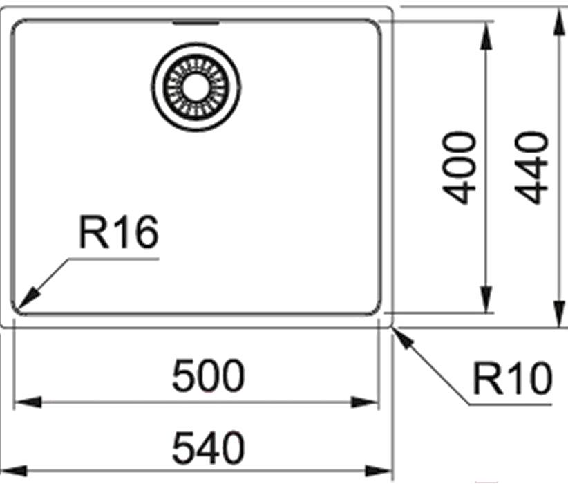 

Кухонная мойка Franke MRX 110-50 [122.0543.996], MRX 110-50