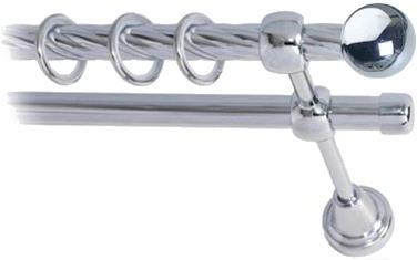 

Карниз Lm Decor Шар малый 124 2р витой 1.8м хром, Шар малый 124 2р витой 16мм 1.8м