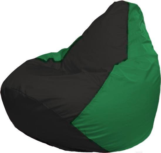 

Кресло-мешок Flagman Груша Мега черный/зеленый [Г3.1-397], Бескаркасное кресло Flagman Груша Мега Г3.1-397 черный/зеленый