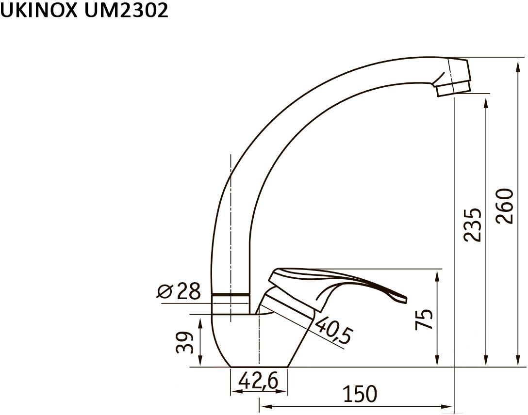 

Смеситель Ukinox UM2302 CR, UM2302 CR