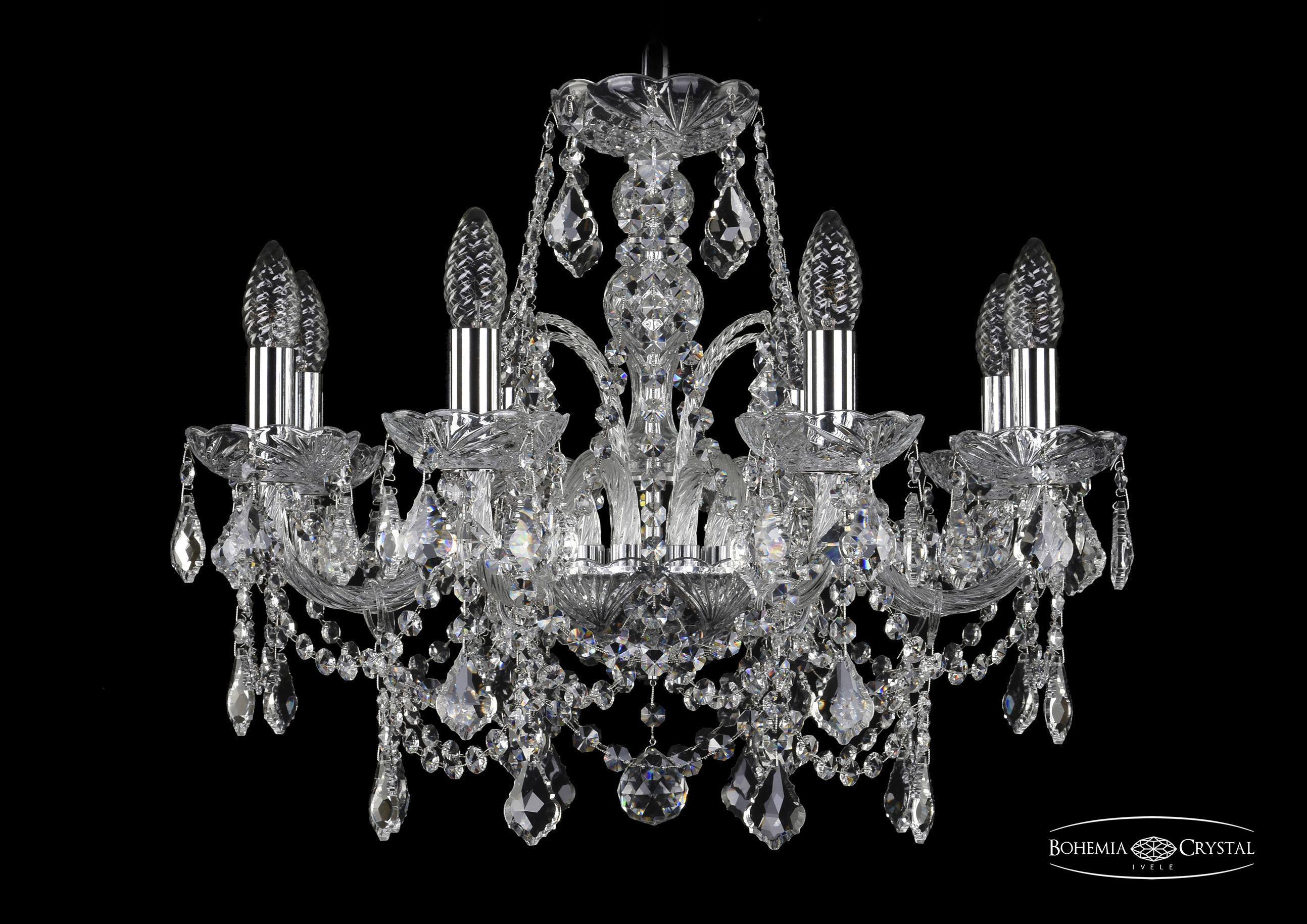 

Подвесная люстра Bohemia Ivele Crystal 1411/8/195/Ni/Leafs