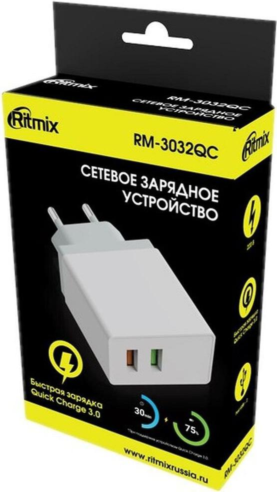 

Сетевое зарядное устройство Ritmix RM-3032QC, RM-3032QC