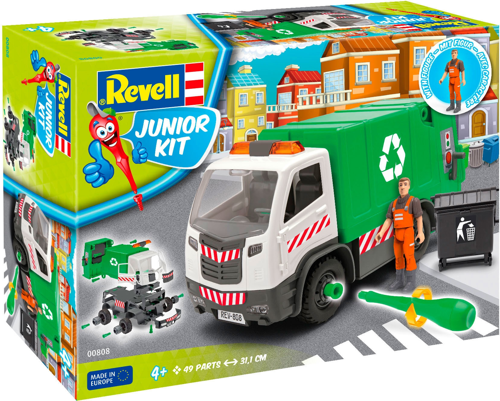 

Конструктор Revell Мусоровоз с фигуркой [00808], Конструктор Revell Мусоровоз с фигуркой 00808