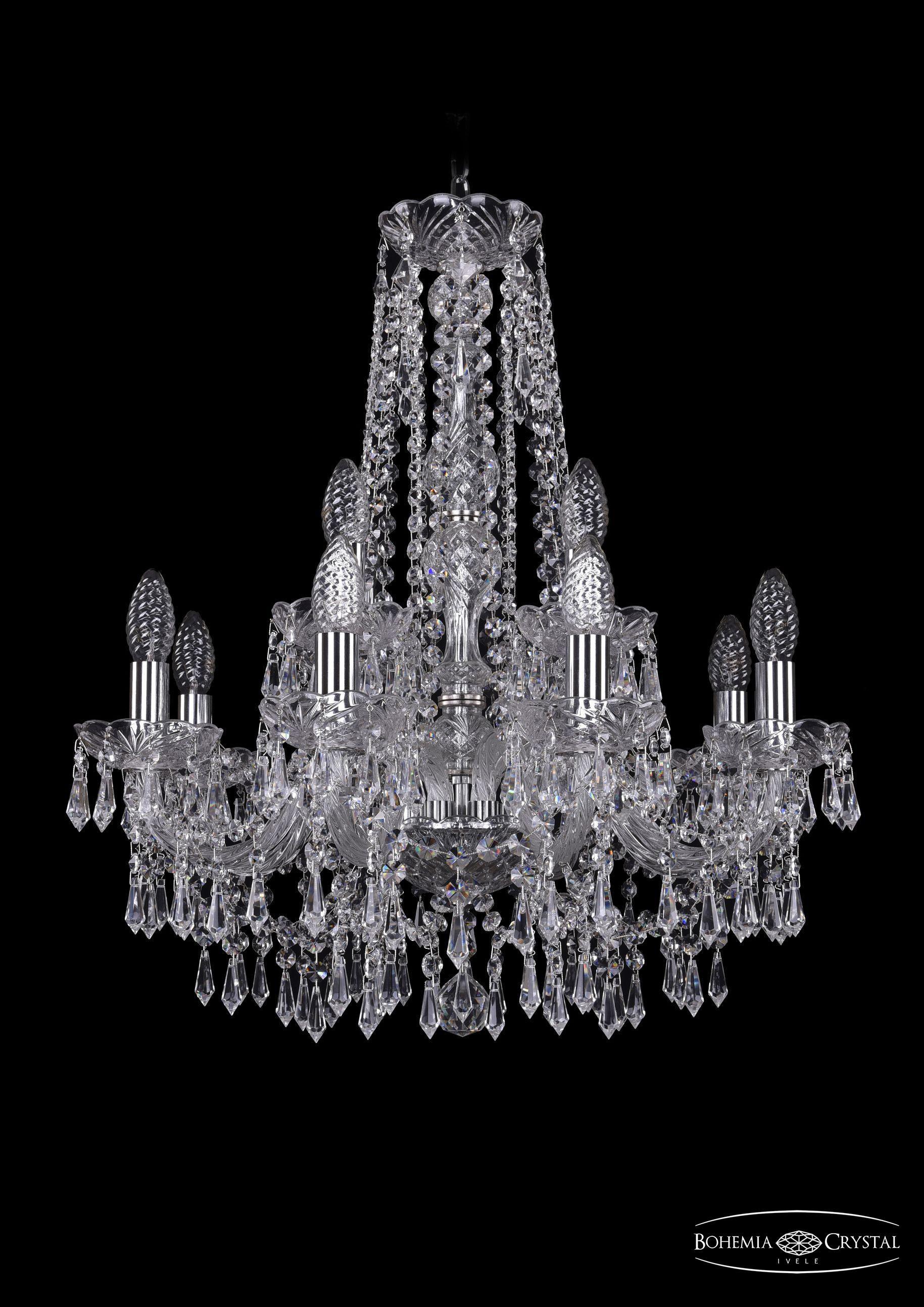 

Подвесная люстра Bohemia Ivele Crystal 1403/8+4/195/h-60/Ni