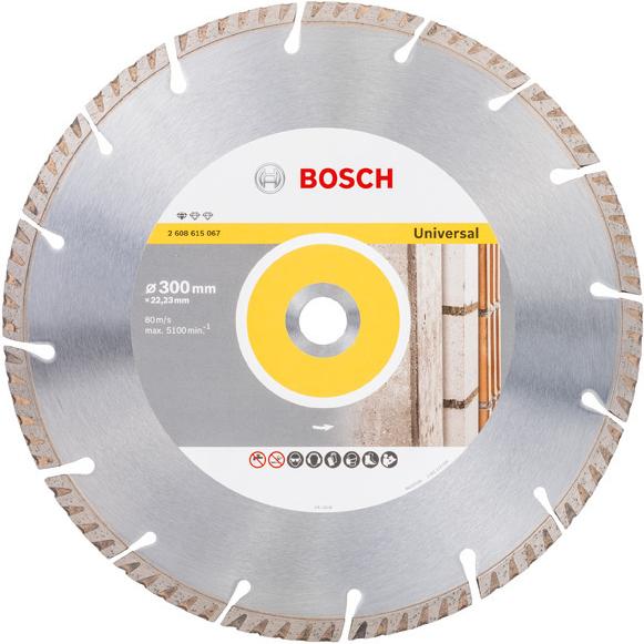 

Алмазный диск Bosch 300х22.2 мм STANDARD FOR UNIVERSAL [2.608.615.067], Алмазный 300х22.2 мм универс. сегмент. STANDARD FOR UNIVERSAL (сухая/мокрая резка)