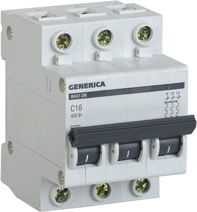 

Автоматический выключатель IEK Generica MVA25-3-016-C