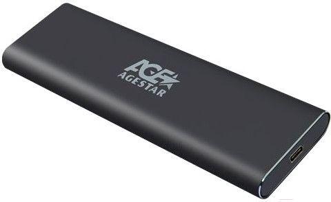 

SSD диск AgeStar Внешний корпус SATA III USB 3.0 алюминий M2 2280 B-key черный [3UBNF5C], Бокс для жесткого диска AgeStar 3UBNF5C (черный)