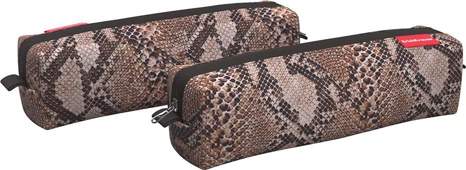 

Пенал Erich Krause Python Print коричневый [48954], Python Print
