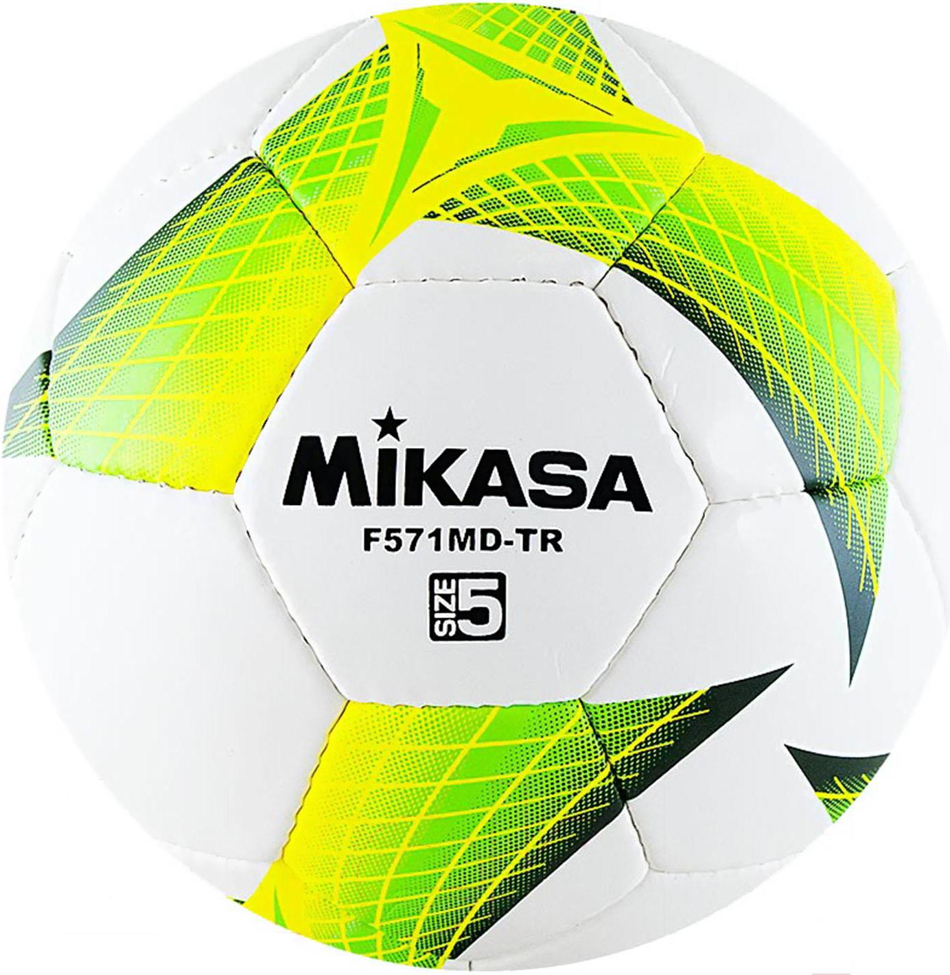 

Футбольный мяч Mikasa F571MD-TR-G pазмер 5 белый/зеленый, F571MD-TR-G p.5