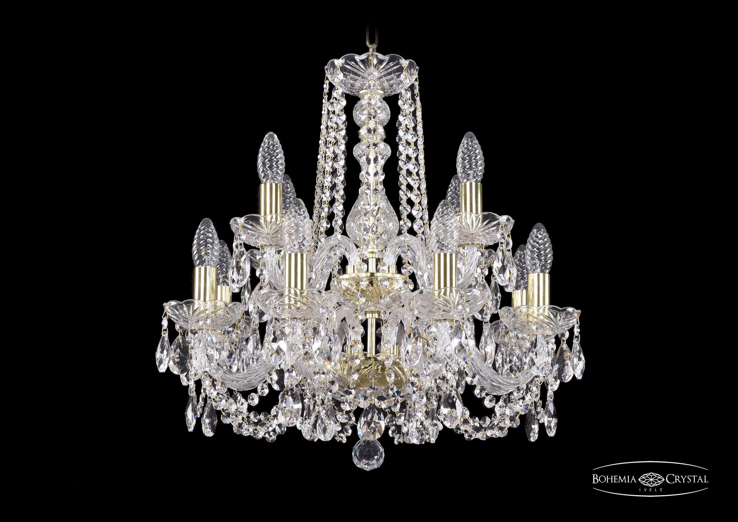 

Подвесная люстра Bohemia Ivele Crystal 1402/8+4/160/2d/G