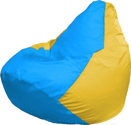 

Кресло-мешок Flagman Груша Мега голубой/желтый [Г3.1-280], Бескаркасное кресло Flagman Груша Мега Г3.1-280 голубой/желтый