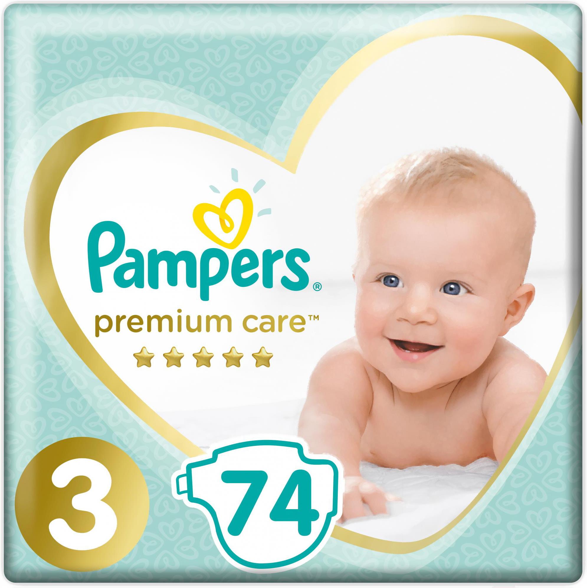 

Подгузники Pampers Premium Care 3 Midi (74шт), Premium Care 3 Midi 74шт