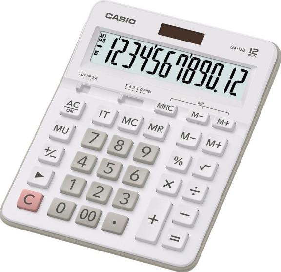 

Калькулятор Casio MX-12B-WE-W-EC белый/серый