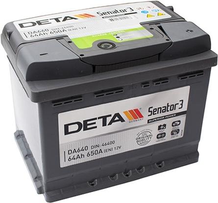 

Аккумулятор DETA Senator3 DA640 (64 А/ч), Senator3 DA640 (64 А/ч)