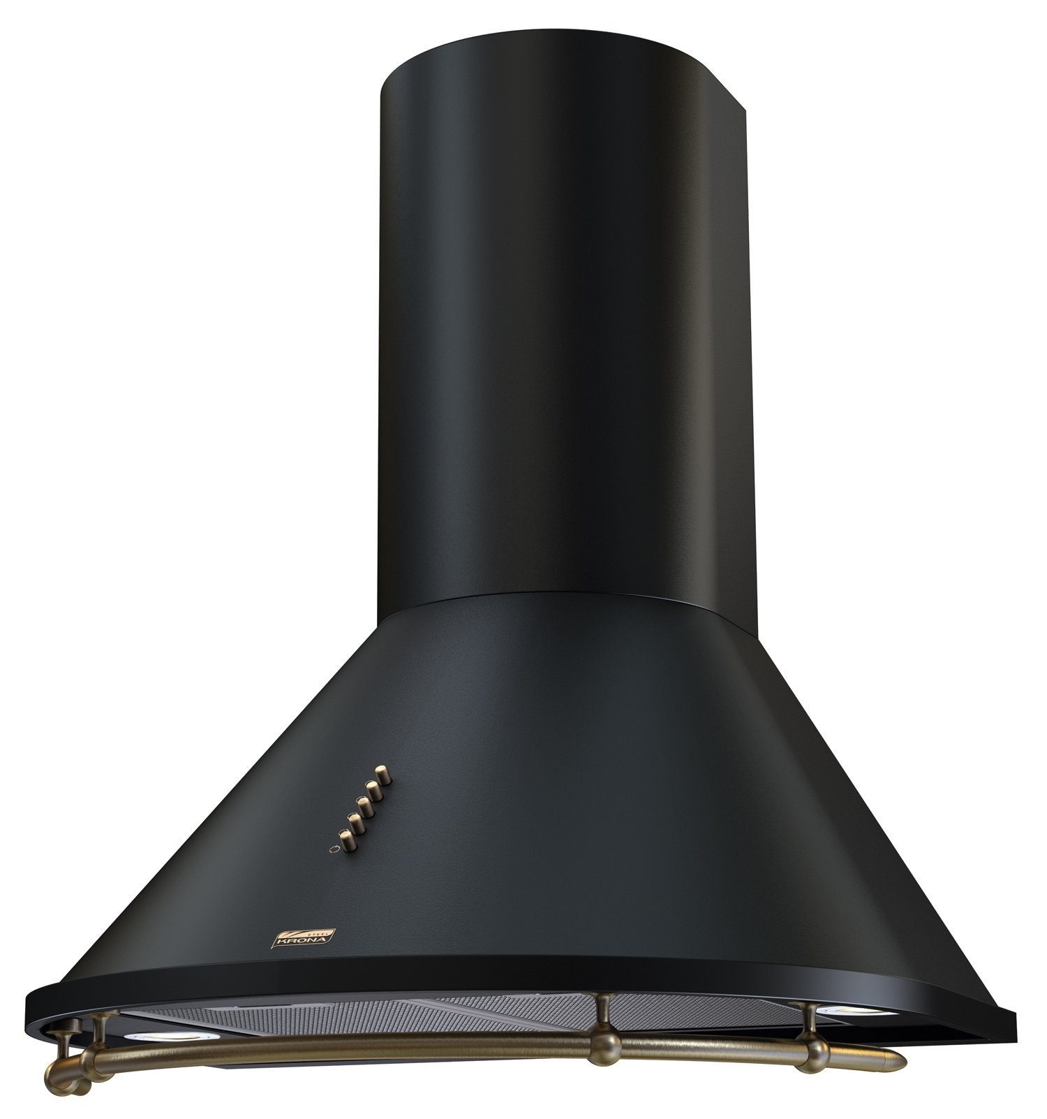 

Кухонная вытяжка Krona NIKOL 600 black/bronze push button, Nikol 600 Push Button