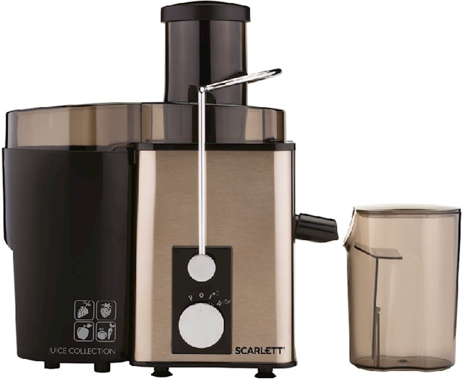 

Соковыжималка Scarlett SC-JE50S35, Соковыжималка Scarlett SC-JE50S35 белый/золотистый