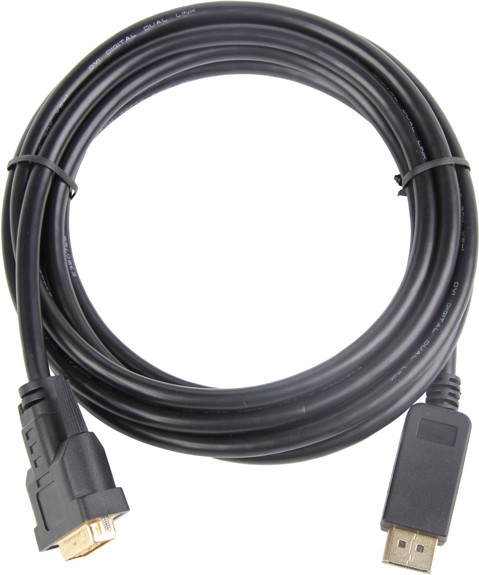 

Gembird Cablexpert DisplayPort to DVI 20M/25M 1.0m Black [CC-DPM-DVIM-1M], Cablexpert DisplayPort to DVI 20M/25M 1.0m
