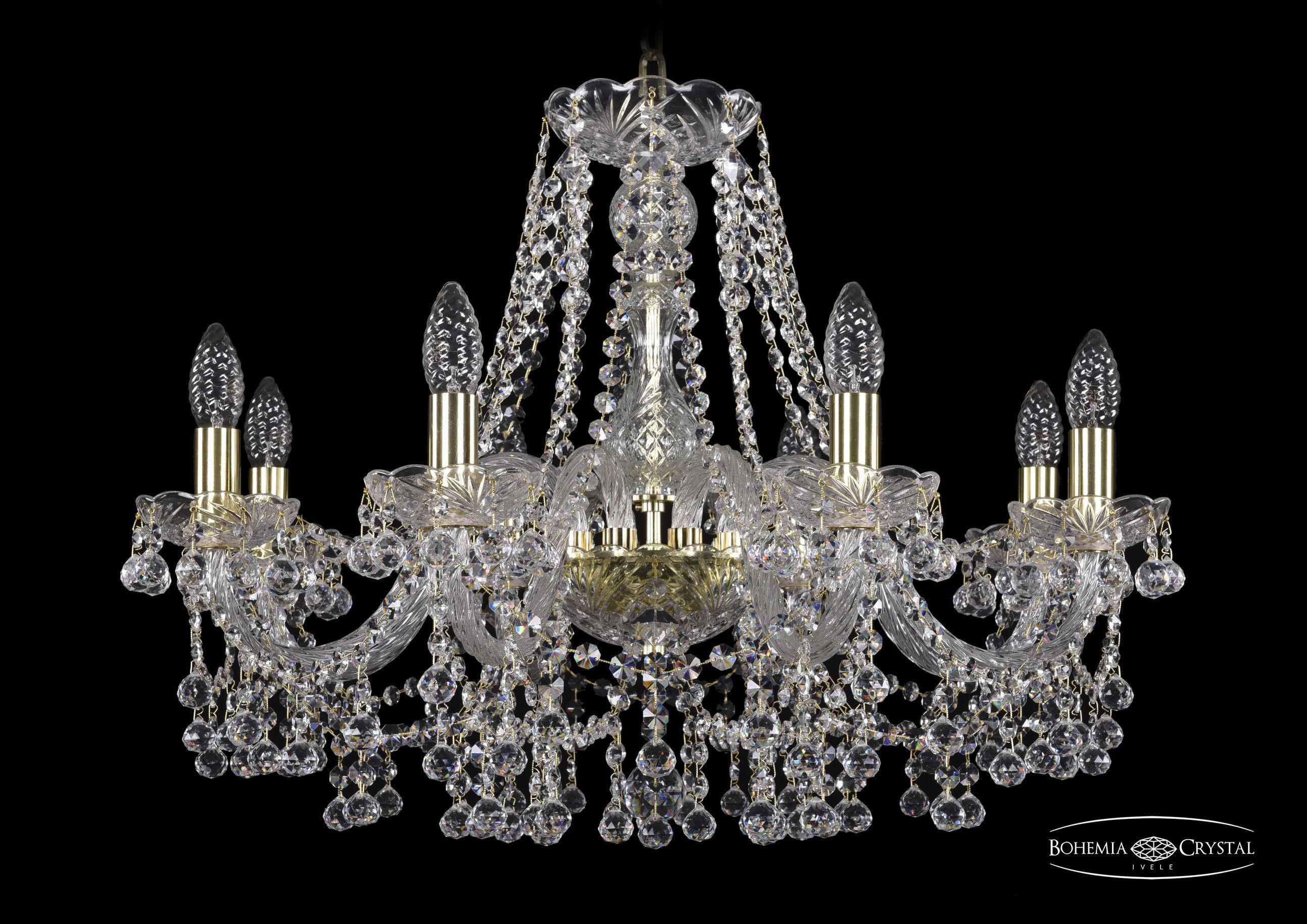 

Подвесная люстра Bohemia Ivele Crystal 1409/8/240/G
