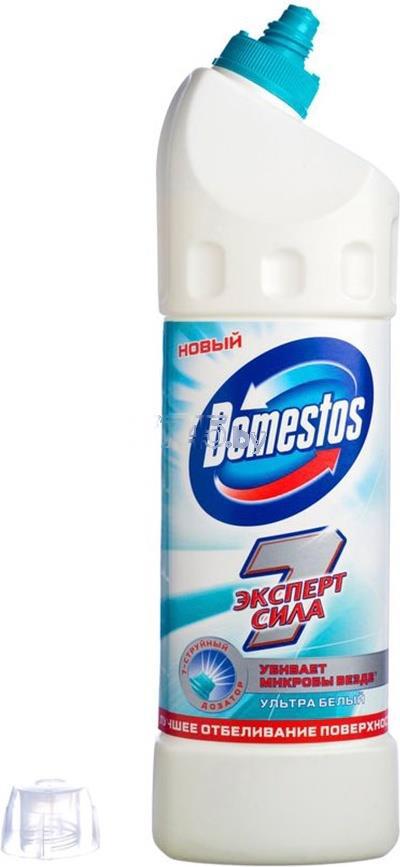 

Чистящее средство для унитаза Domestos Ультрабелый 1л, Ультрабелый 1л