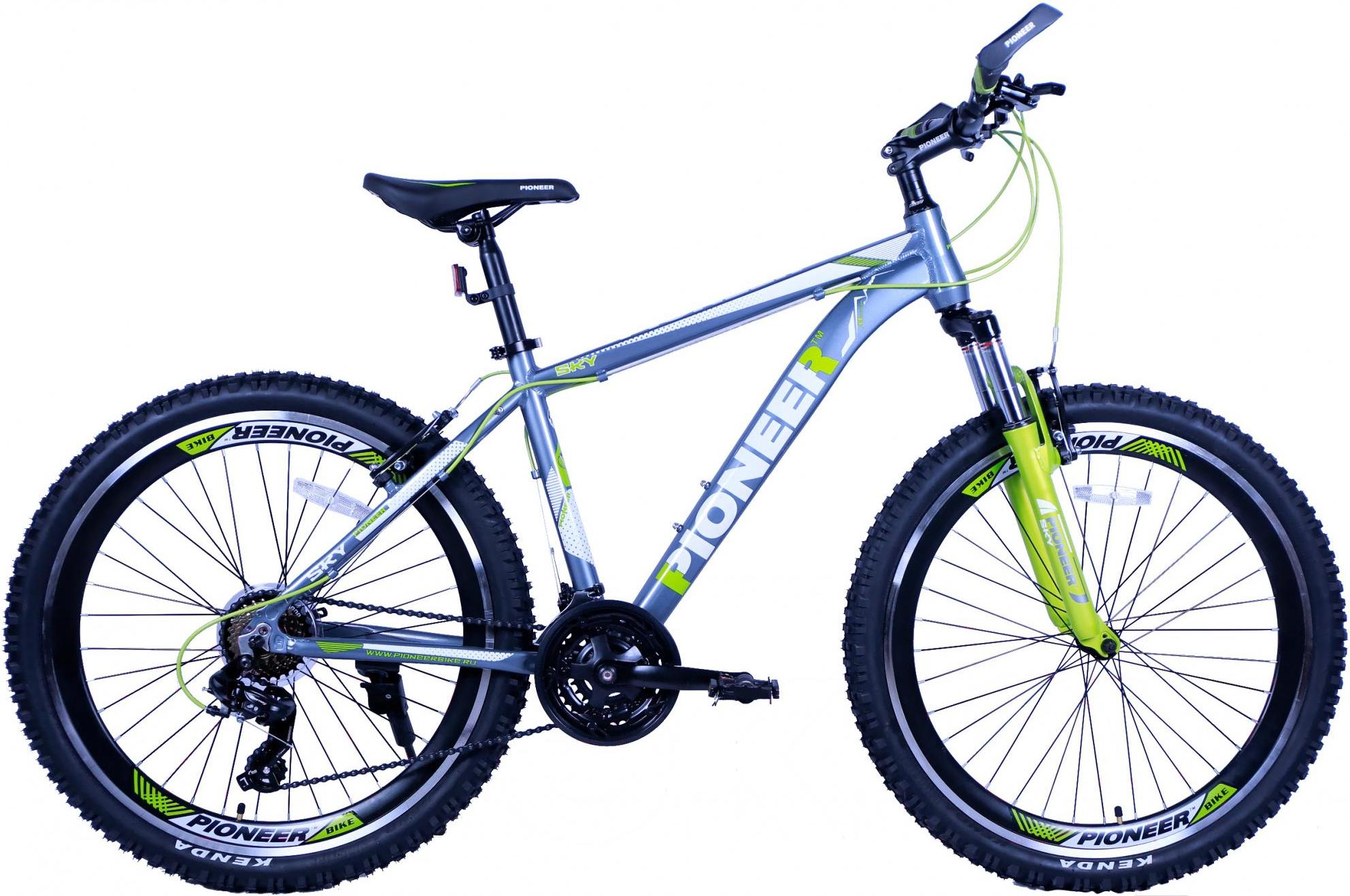 

Велосипед Pioneer Sky 26'' рама 17.5 дюймов серый/зеленый/белый, Sky 17.5