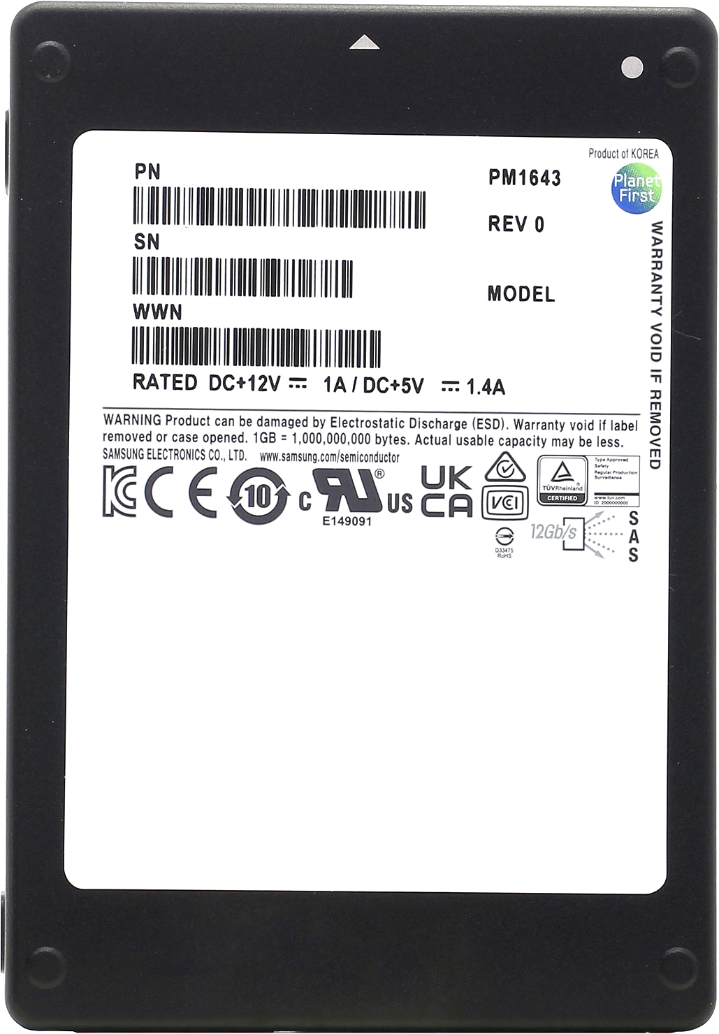 

SSD Samsung 3.84TB PM1643A (MZILT3T8HBLS-00007), SSD диск Samsung PM1643a 3.84TB (MZILT3T8HBLS-00007)