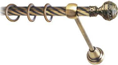 

Карниз Lm Decor Ампир 161 1р витой 4м антик, Ампир 161 1р витой 16мм 4.0м