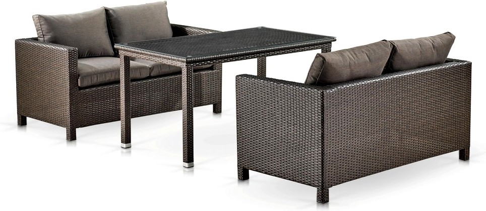 

Обеденная группа Afina garden T256A/S59A-W53 Brown, Комплект садовой мебели Afina garden T256A/S59A-W53 Brown