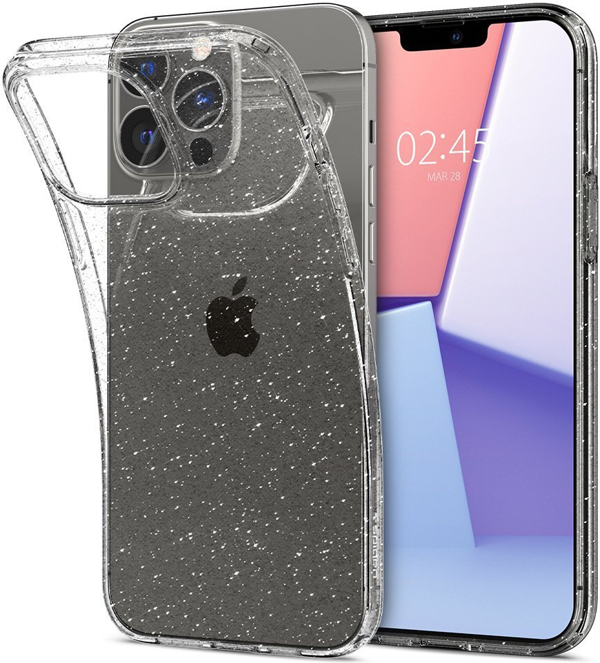 

Чехол для iPhone 13 Pro гелевый с блестками Spigen SGP Liquid Crystal Glitter прозрачный