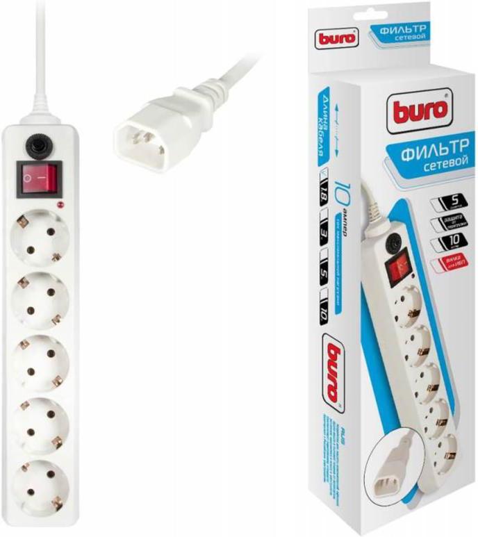 

Сетевой фильтр Buro 500SH-1.8-UPS-W, 500SH-1.8-UPS-W