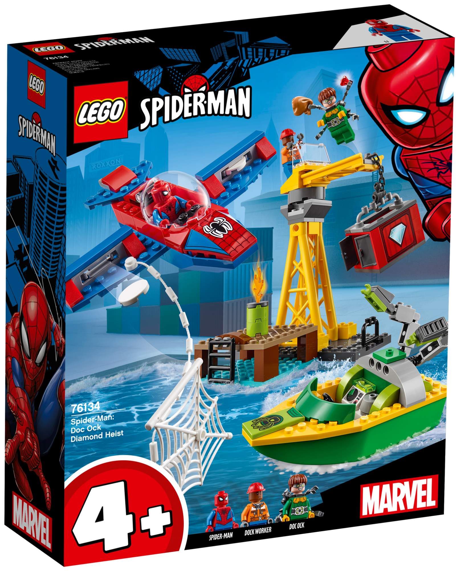 

Конструктор Lego Marvel Человек-паук: кража бриллиантов Доктор Осьминогом / 76134, Super Heroes. Человек-паук. Похищение бриллиантов Доктором Осьминогом