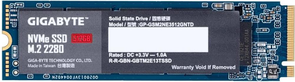 

SSD диск Gigabyte 2280 512GB [GP-GSM2NE3512GNTD], 2280 512GB