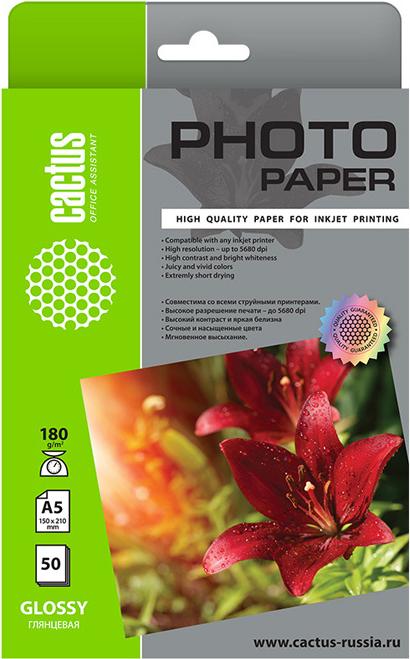 

Фотобумага CACTUS A5 Photo Glossy 50SH, A5 Photo Glossy 50SH