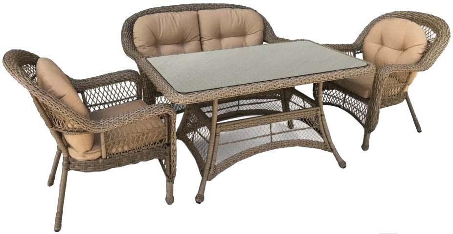

Комплект садовой мебели Afina garden T130/LV-520BB Beige_Beige [T130/LV-520BB-Beige_Beige], Комплект садовой мебели Afina garden T130/LV-520BB T130/LV-520BB- Beige_Beige