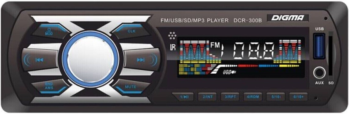 

USB-магнитола Digma DCR-300B, Автомагнитола Digma DCR-300B