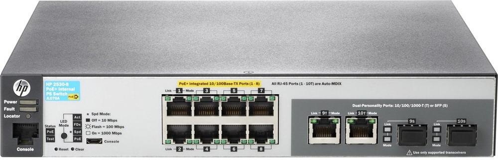 

Коммутатор HP Aruba 2530-8-PoE+ JL070A Серый, 2530-8-PoE+