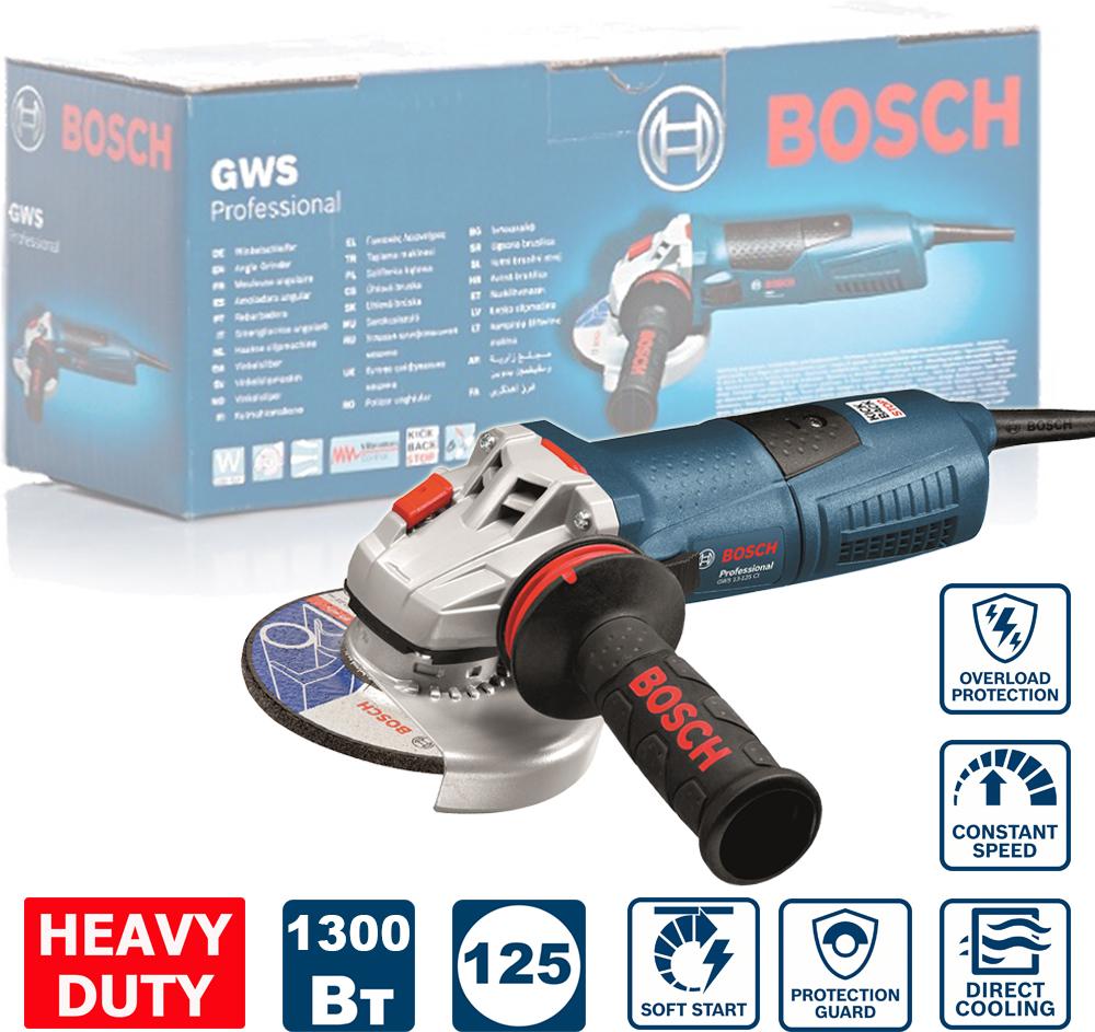 

Профессиональная угловая шлифмашина Bosch GWS 13-125 CI (0.601.79E.002), GWS 13-125 CI Professional