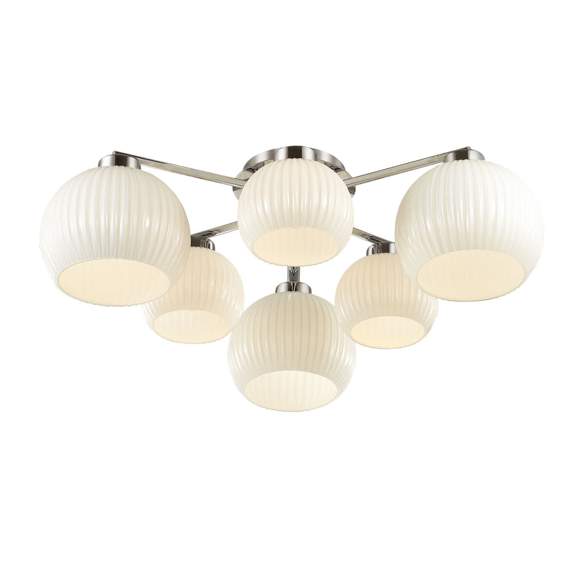 

Накладная люстра Odeon Light 3971/6C ODL18 148 хром/белый Люстра потолочная IP20 E27 6*60W 220V MICCA, 3971/6C ODL18 148 хром/белый Люстра потолочная IP20 E27 6*60W 220V MICCA