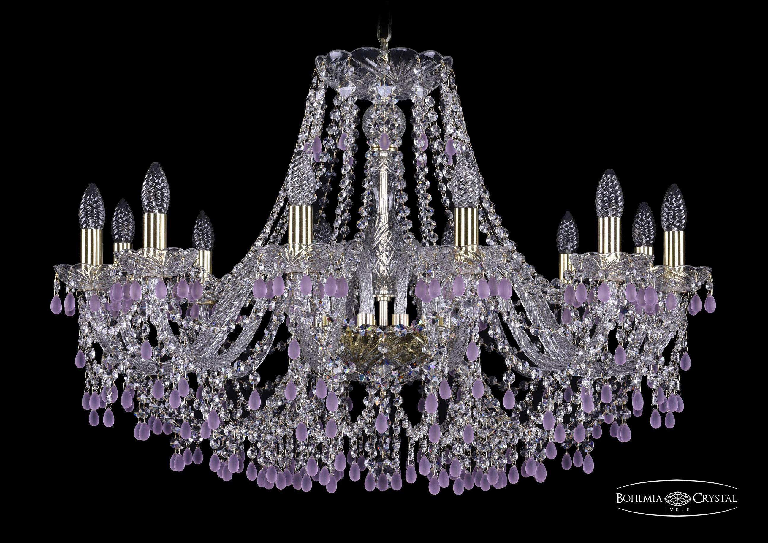 

Подвесная люстра Bohemia Ivele Crystal 1410/12/300/G/V7010