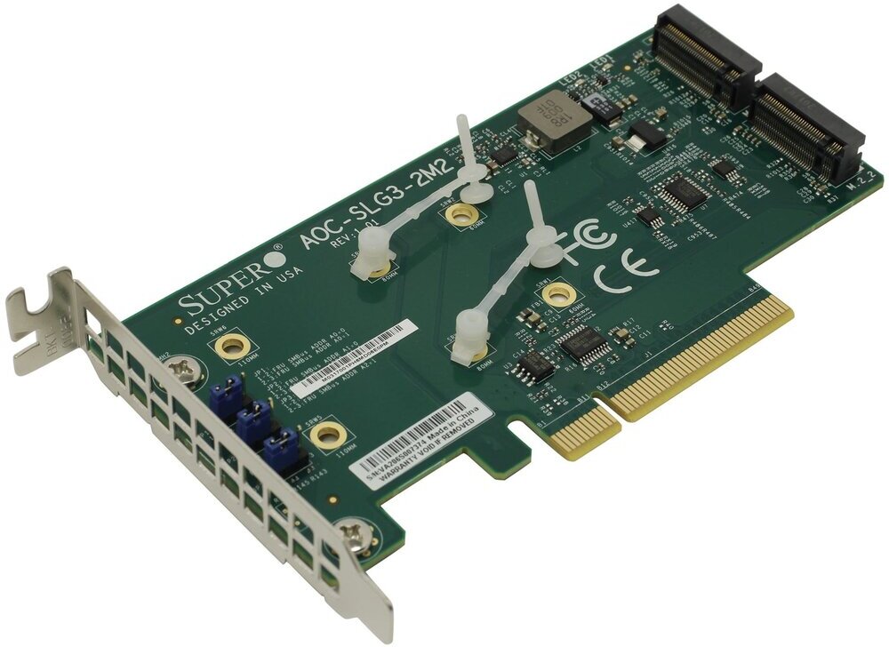 

Сетевой контроллер Supermicro AOC-SLG3-2M2-O, Контроллер SuperMicro AOC-SLG3-2M2-O