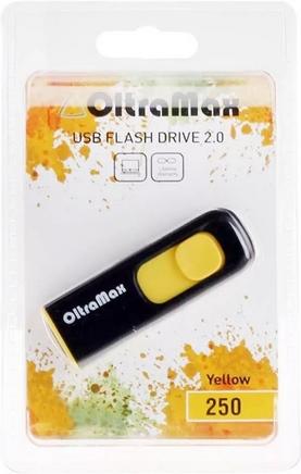 

Usb flash Oltramax OM-16GB-250 желтый, OM-16GB-250